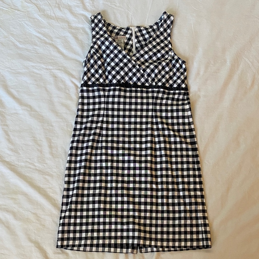 Faded Glory Black and White Plaid Dress